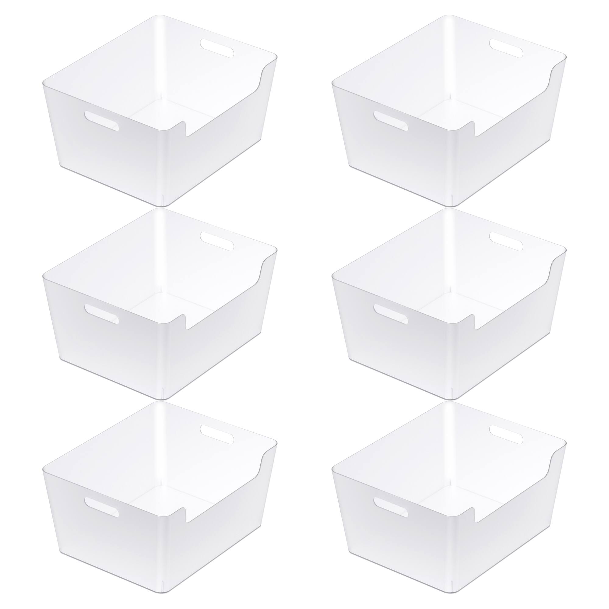 6 Pack: Extra Large Clear Open Storage Bin by Simply Tidy®